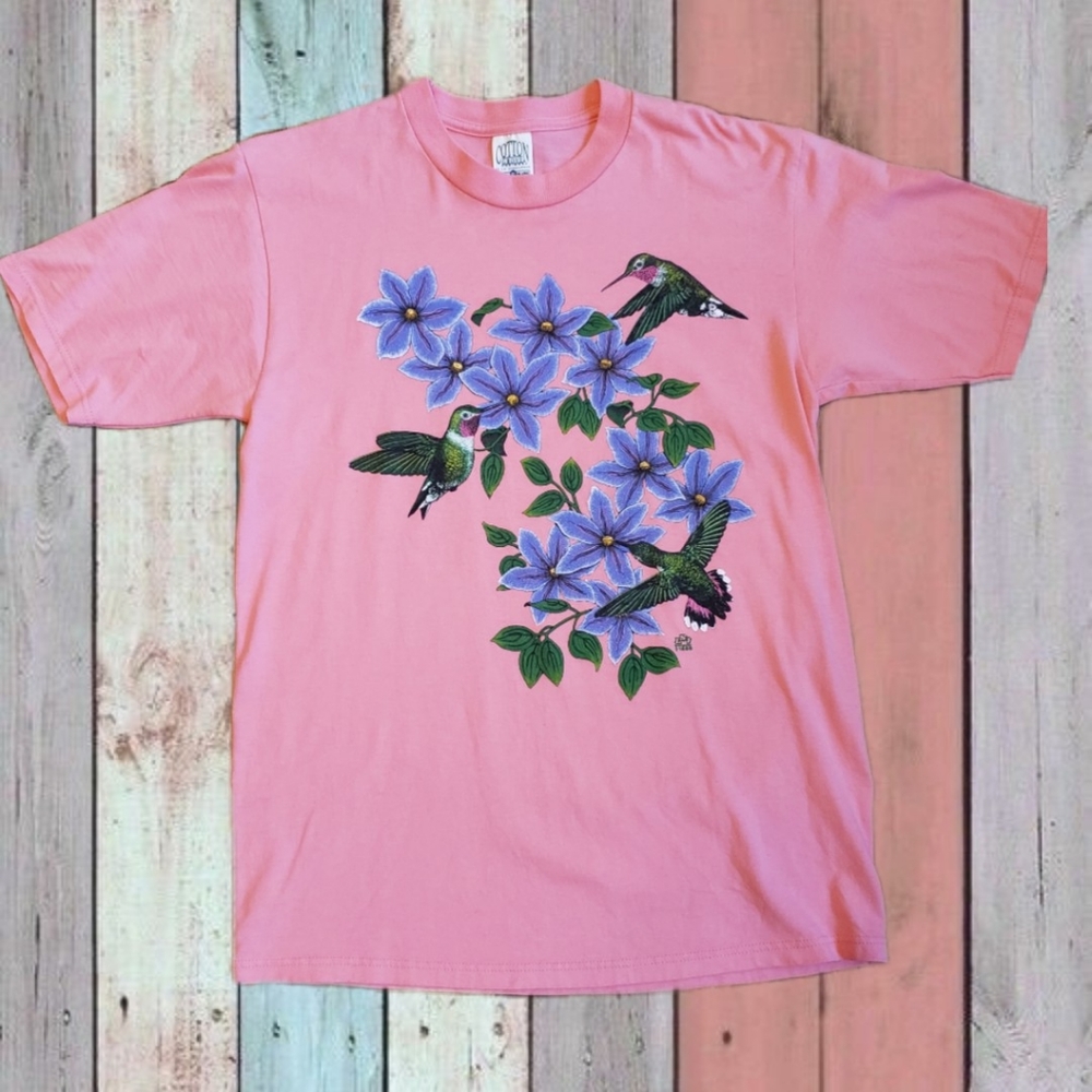 90s LSJ Sportswear Cotton Grove Hummingbird Tshirt